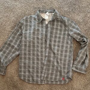 The North Face Men's Casual Gray Checkered Shirt